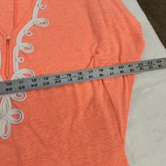 Lilly Pulitzer Tunic Top Cover Up XXS Orange Embroidered Summer Resortwear - Picture 6 of 9